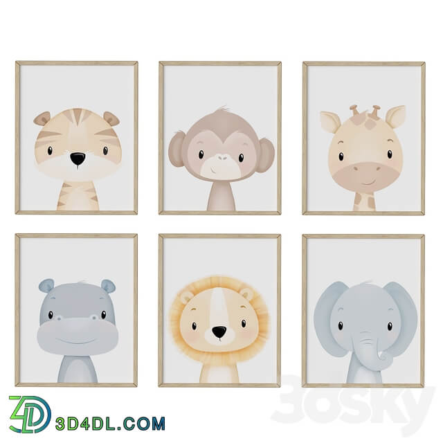 Frame wall art Set of nursery 03