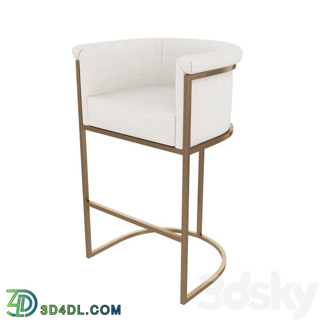 Bar stool Wexler Barrelback Fabric