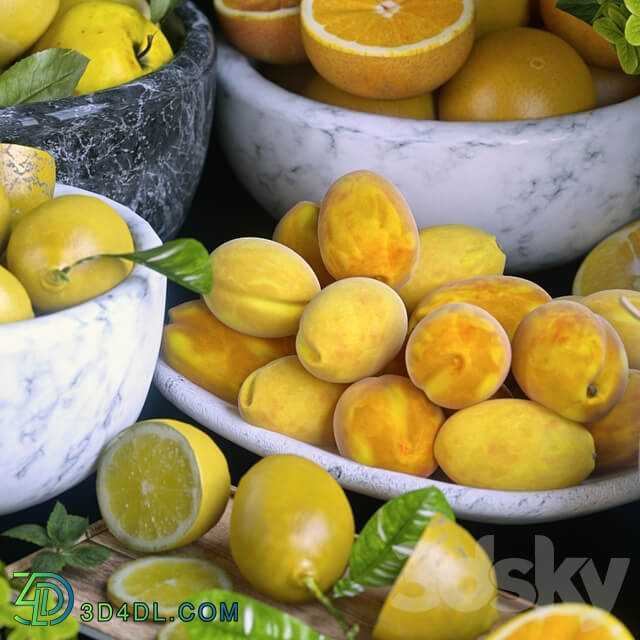 Fruits. Orange yellow