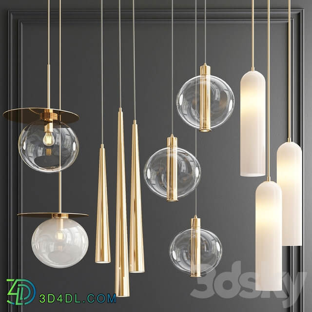 Four Hanging Lights 62 Pendant light 3D Models