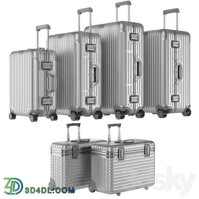 Aluminium Suitcase Rimowa Collection 3D Models