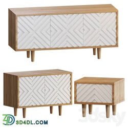 Sideboard Chest of drawer Cabinet Osobica Mount No.2 and bedside table 