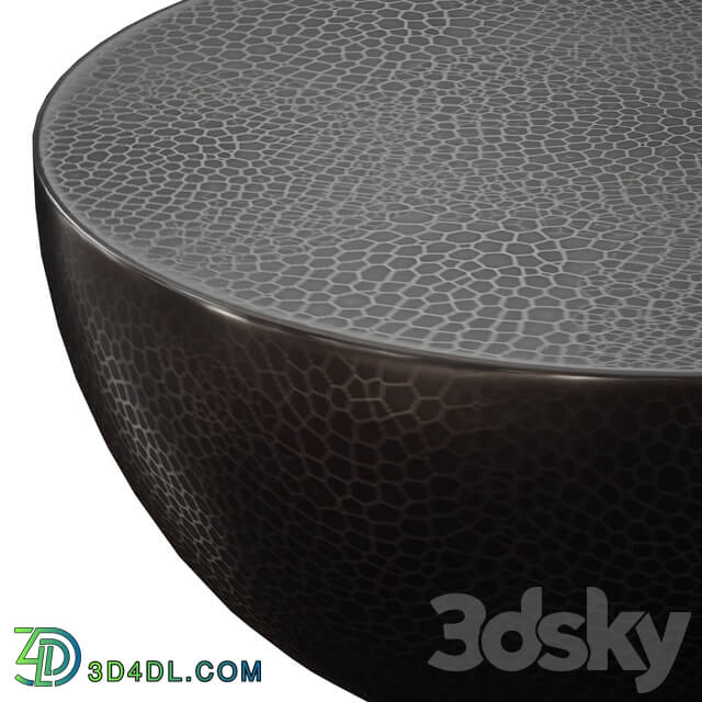 Fernando Metal Drum Coffee Table Crate and Barrel 3D Models