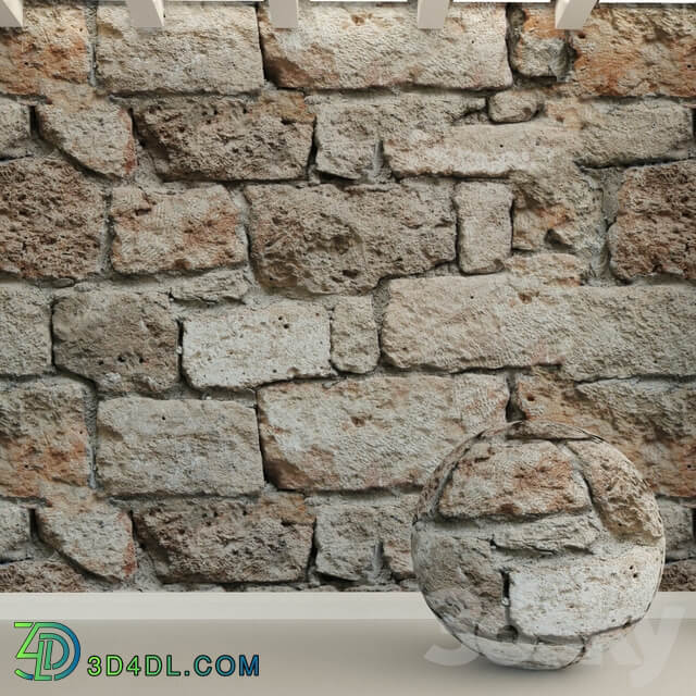 Stone Stone wall. Stone block. 144