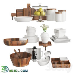 Kitchen Set Wood and White 