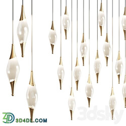 Pendant light Drop pendant lamp with metal tips FAME 