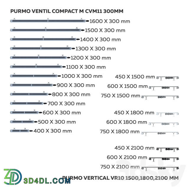 Purmo compact ventil vertical ventil m