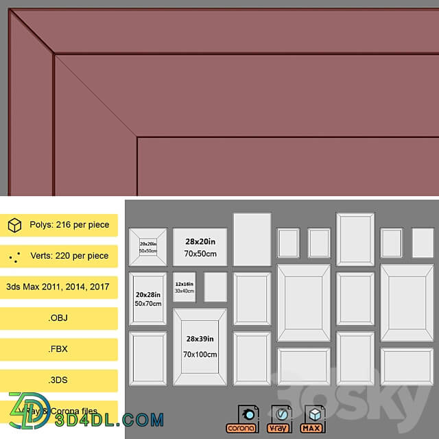 Interior Picture Frames Set 71