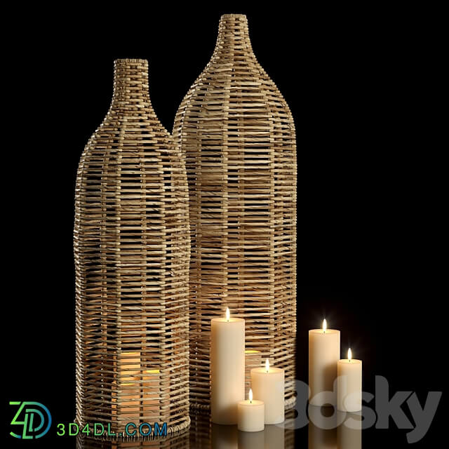 Wicker vases