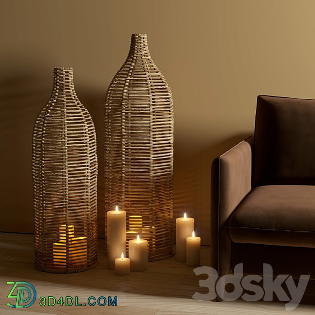 Wicker vases