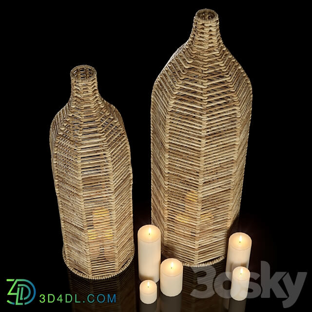 Wicker vases