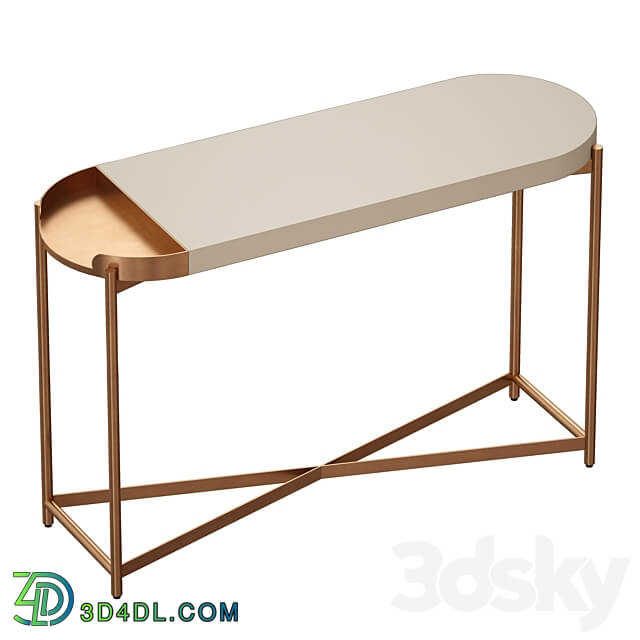 Laurie White Console Table Crate and Barrel 3D Models