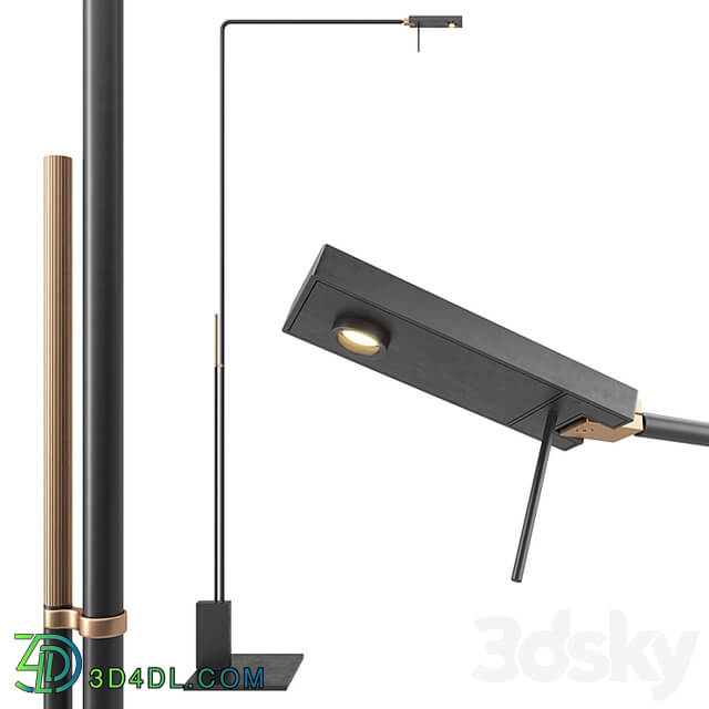 Italian Floor Lamp Viabizzuno Roy Lettura Diffusa and Spot