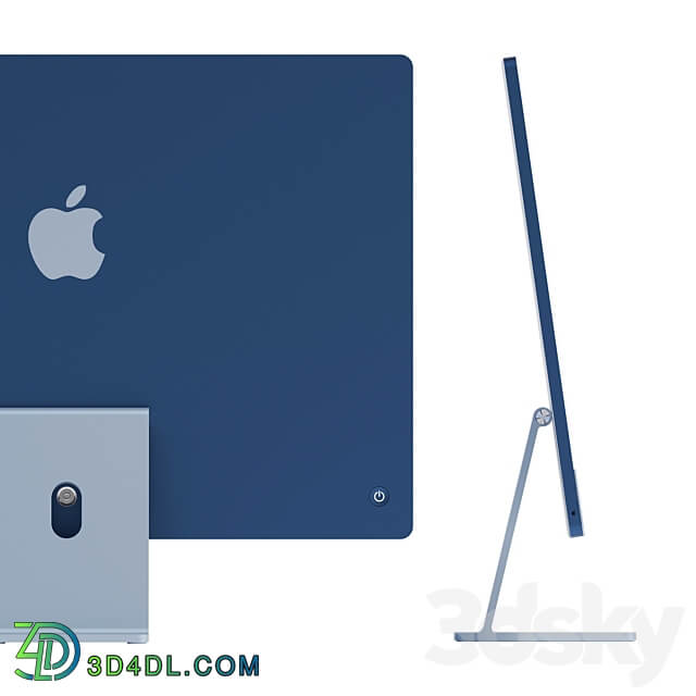 Apple iMac 24 2021 PC other electronics 3D Models