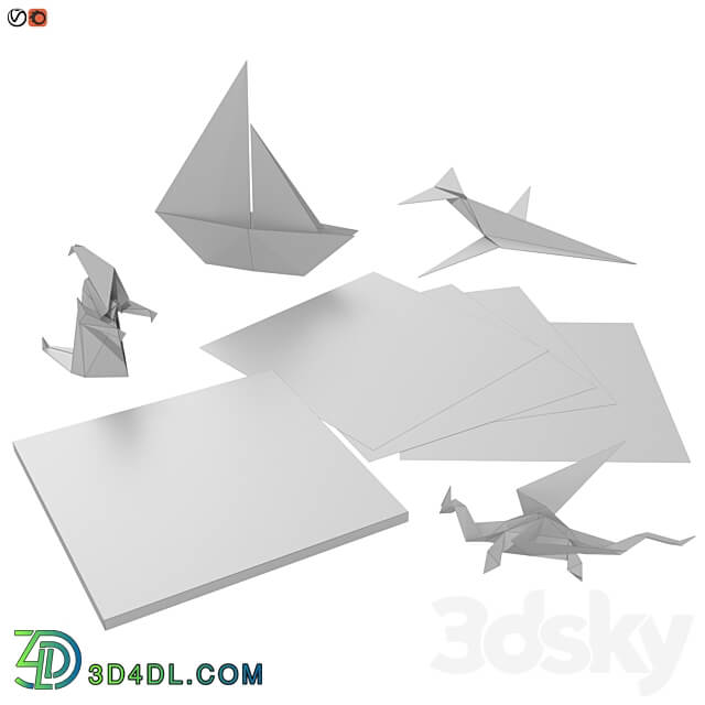 Origami Set 04 Miscellaneous 3D Models