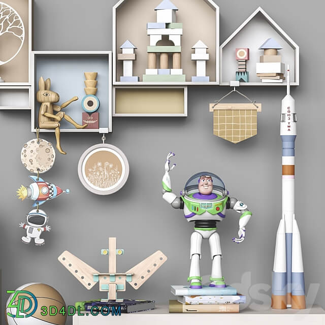 Toys and furniture set 104 Miscellaneous 3D Models