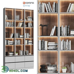 Wardrobe Display cabinets Showcase cabinet with books 