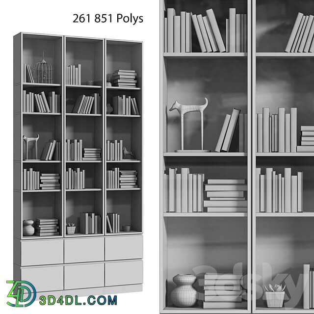 Wardrobe Display cabinets Showcase cabinet with books