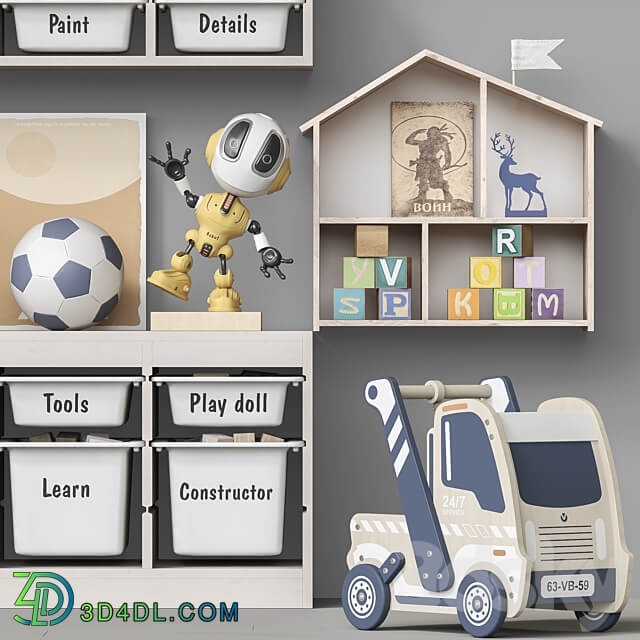 Toys and furniture set 108 Miscellaneous 3D Models