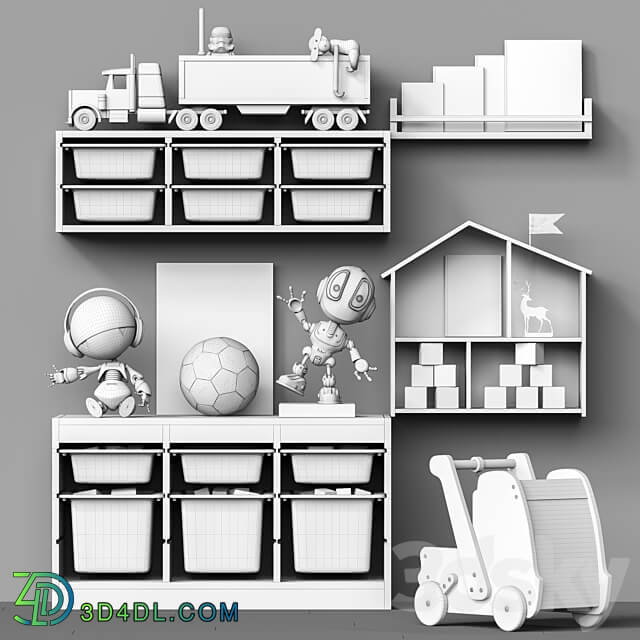 Toys and furniture set 108 Miscellaneous 3D Models