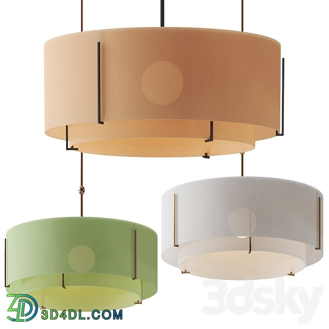 Pendant light Exos Large Double Shade Pendant by Hubbardton Forge