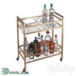 Mini Bar Beverage Table 