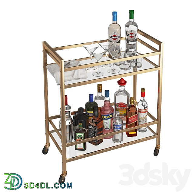 Mini Bar Beverage Table