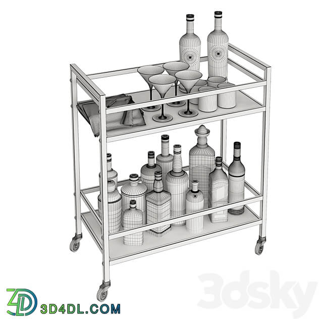 Mini Bar Beverage Table