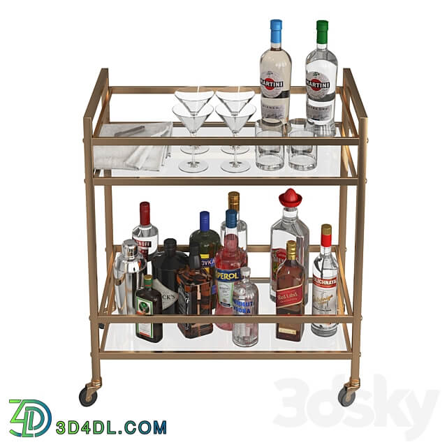 Mini Bar Beverage Table