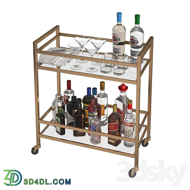 Mini Bar Beverage Table