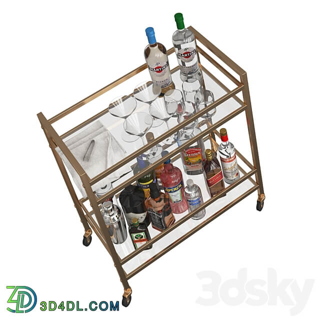 Mini Bar Beverage Table