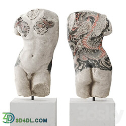 Tattoo classic man torso 