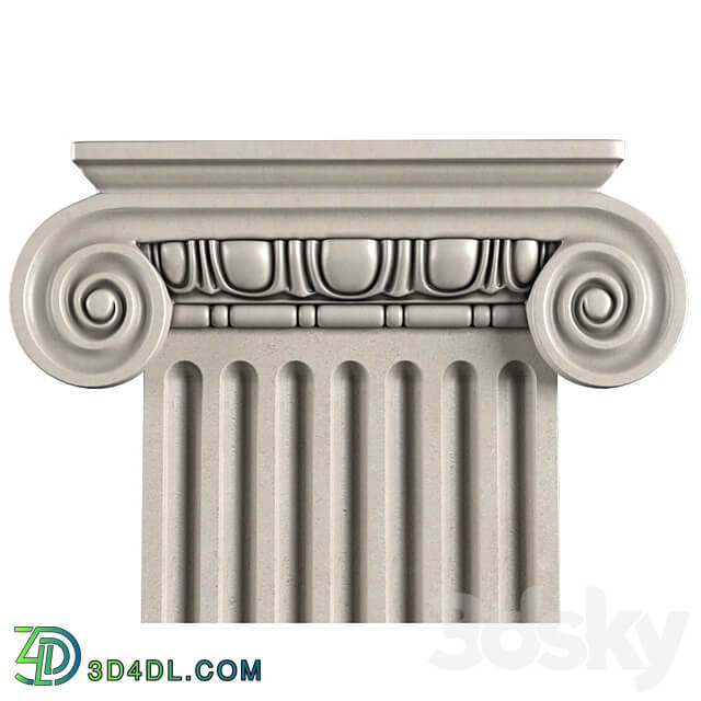 Pilaster with flute Ionic.