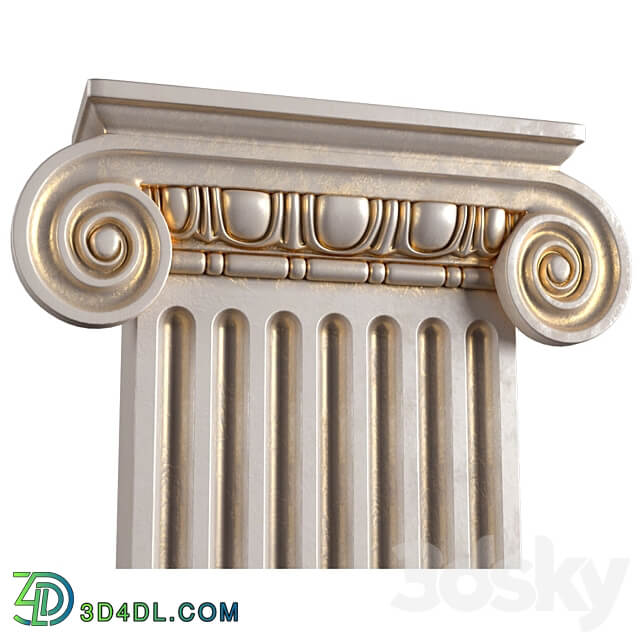 Pilaster with flute Ionic.