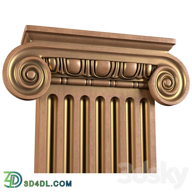 Pilaster with flute Ionic.