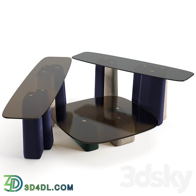 Baxter Fany coffee tables set Dressing table 3D Models