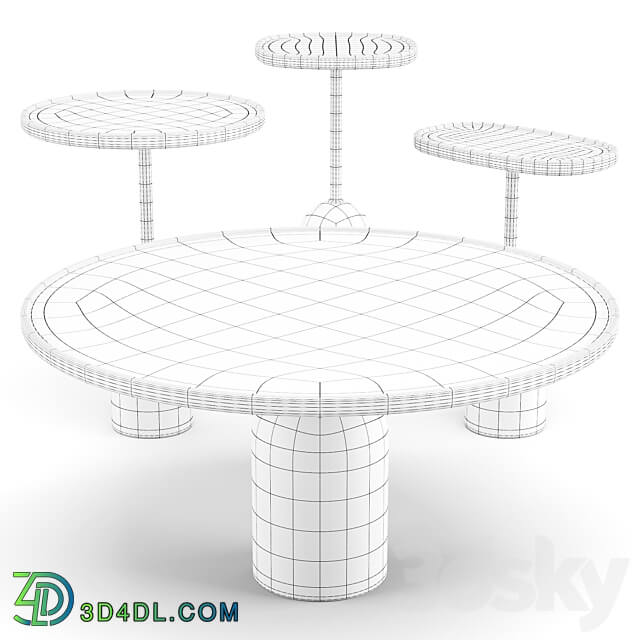 Porada Ekero Coffee and Side Tables 3D Models 3DSKY