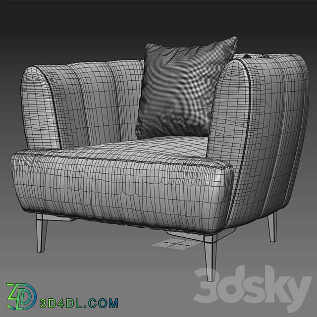 Armchair FULTON Theodore Alexander 3D Models 3DSKY