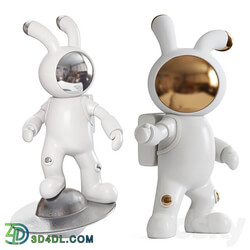 Space rabbit sculpture 3D Models 3DSKY 