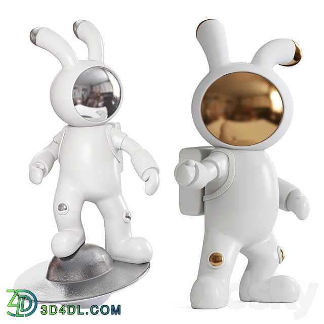 Space rabbit sculpture 3D Models 3DSKY