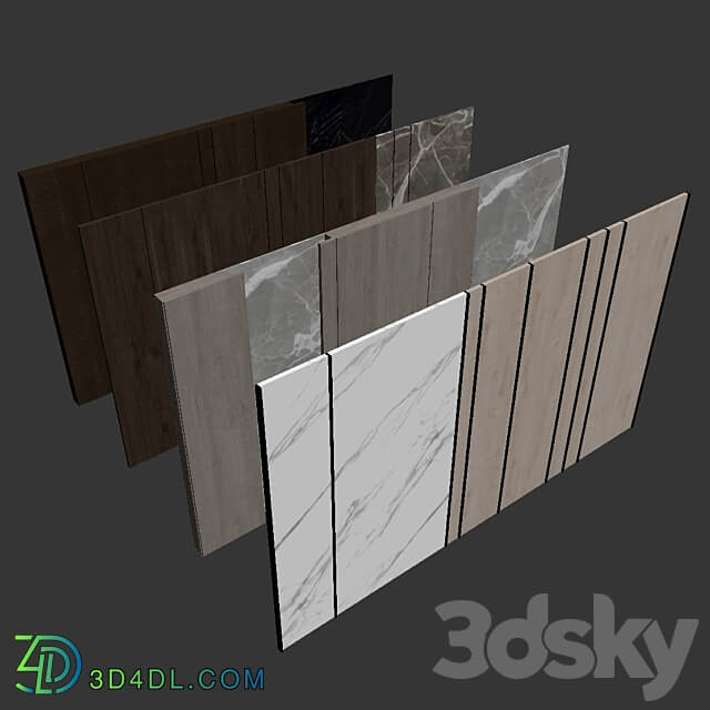Decorative wall panel set 66 3D Models 3DSKY