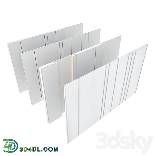 Decorative wall panel set 66 3D Models 3DSKY