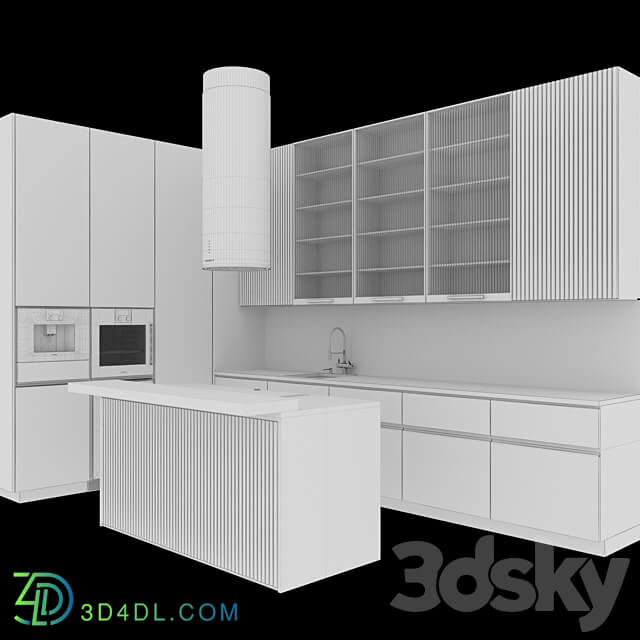 kitchen modern03 Kitchen 3D Models 3DSKY