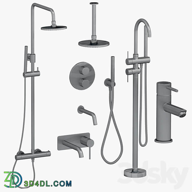 Faucets and shower sets Lusso set 2 Faucet 3D Models 3DSKY