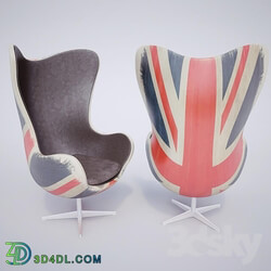 Armchair Hirshorn Shair Fudge Union Jack 