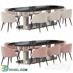 DV Home Collection Douglas Plaza Tavolo Table Chair 3D Models 3DSKY 