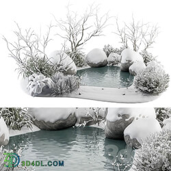 Landscape Furniture Snowy Lake Set 48 C Other 3D Models 