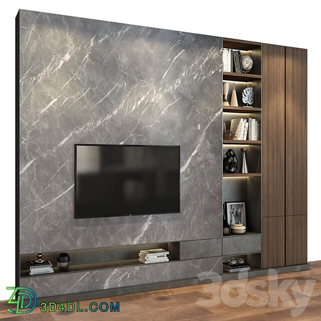 TV Wall set 183 3D Models