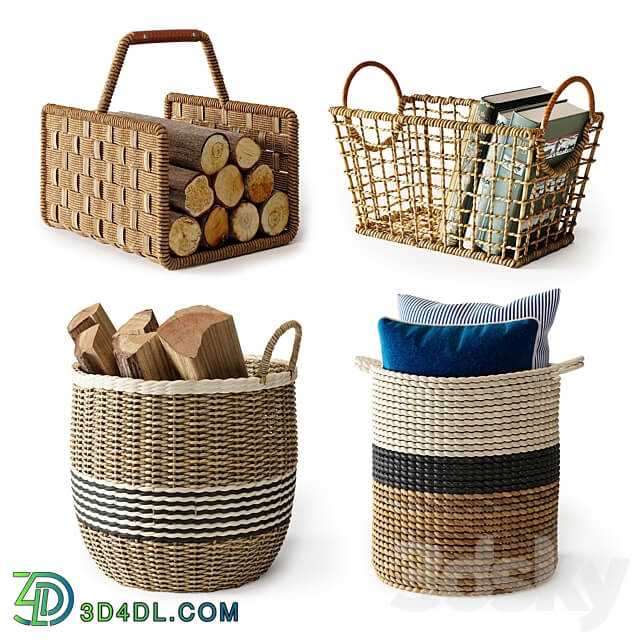 Baskets Set 10 3D Models