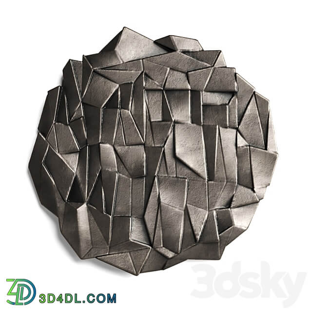 metal origami wall panel 3D Models